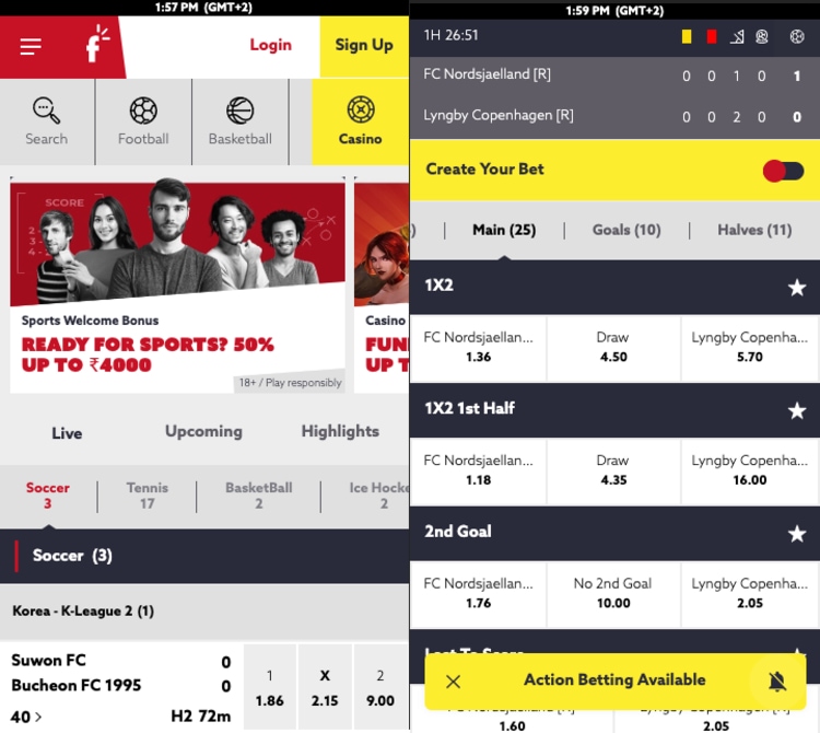 Funbet app screenshot