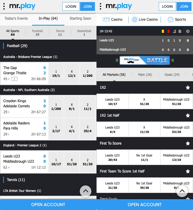 Mr. Play app screenshot