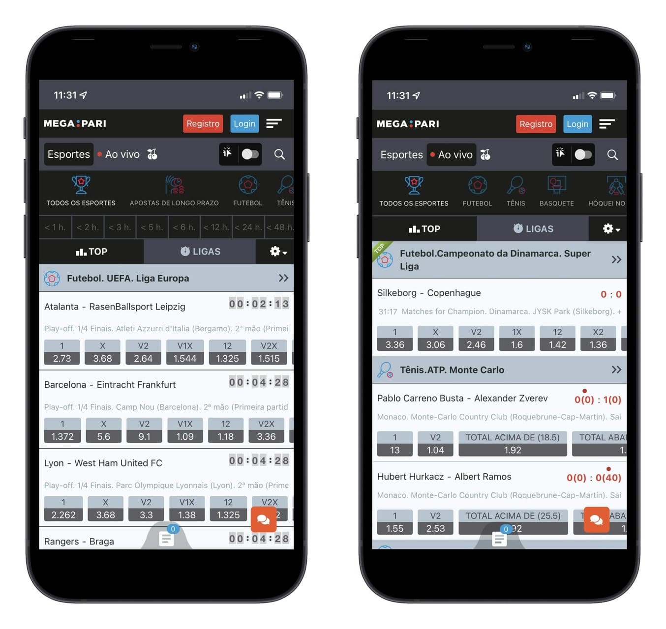Mega Pari app screenshot