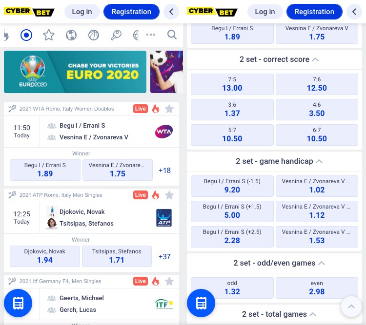 Cyber.bet app screenshot