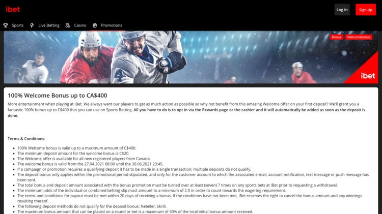 iBet screenshot