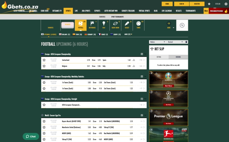 Gbets.co.za screenshot